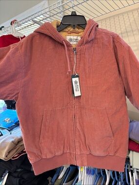 Alpine Design Men's Dusty Rose Corduroy Zip Hoodie